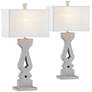 Forty West Nadine Gray Table Lamps Set of 2