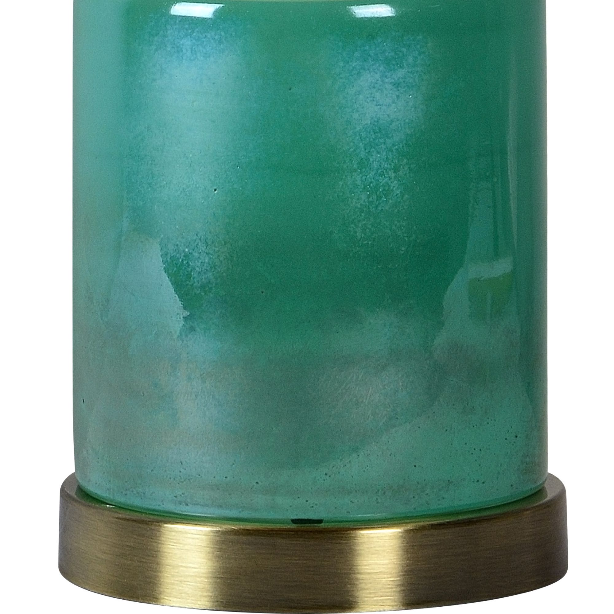 Forty West Natalie Green Glass Accent Table Lamps Set of 2 495P0