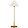 Forty West Nellie 32" High White Linen and Gold Buffet Table Lamp