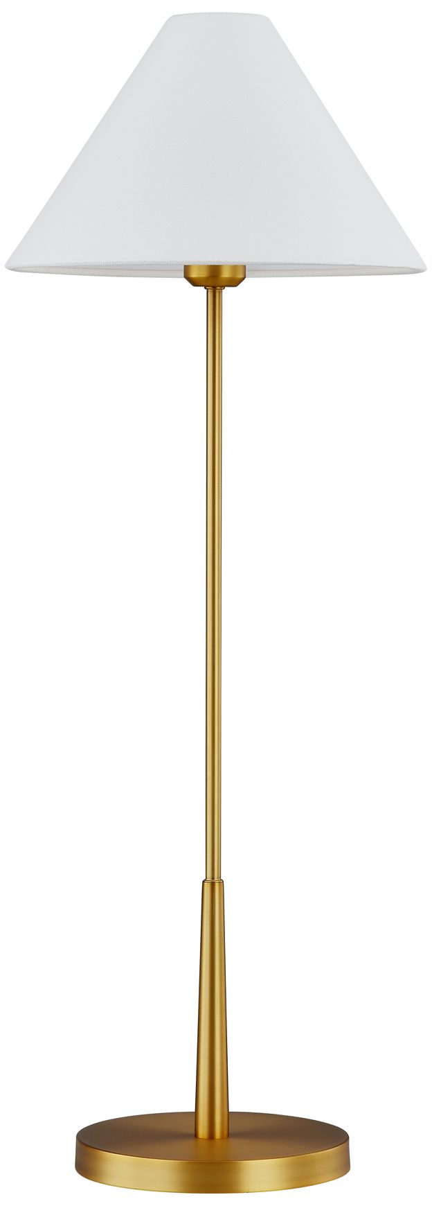 Image 2 Forty West Nellie 32" High White Linen and Gold Buffet Table Lamp more views