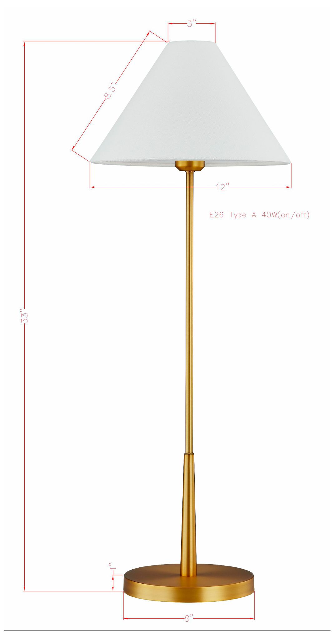 Image 3 Forty West Nellie 32" High White Linen and Gold Buffet Table Lamp more views