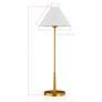 3_Forty West Nellie 32" High White Linen and Gold Buffet Table Lamp more views