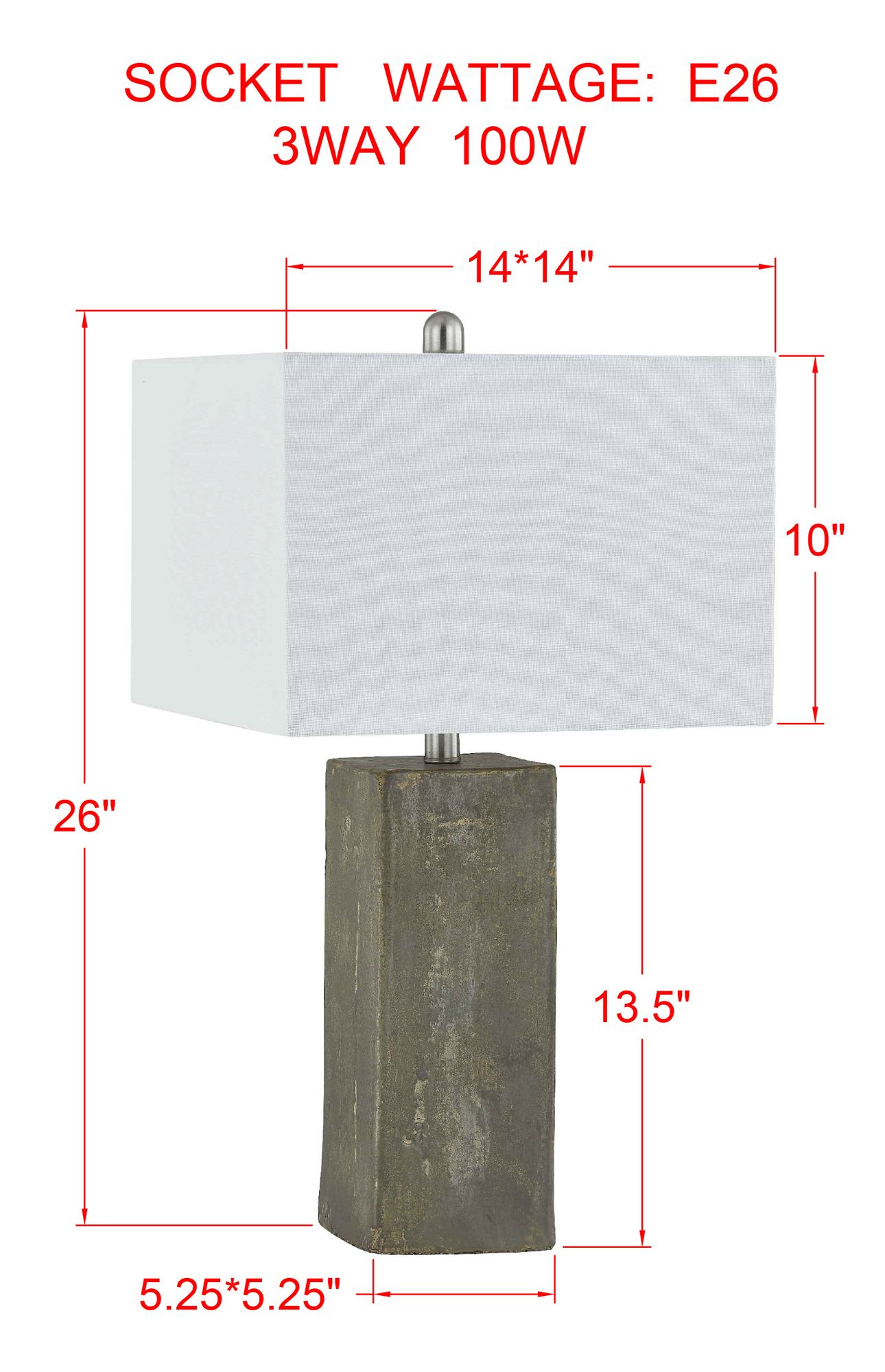 Image 3 Forty West Nelson 26" Dark Taupe Ceramic Table Lamp with Square Shade more views