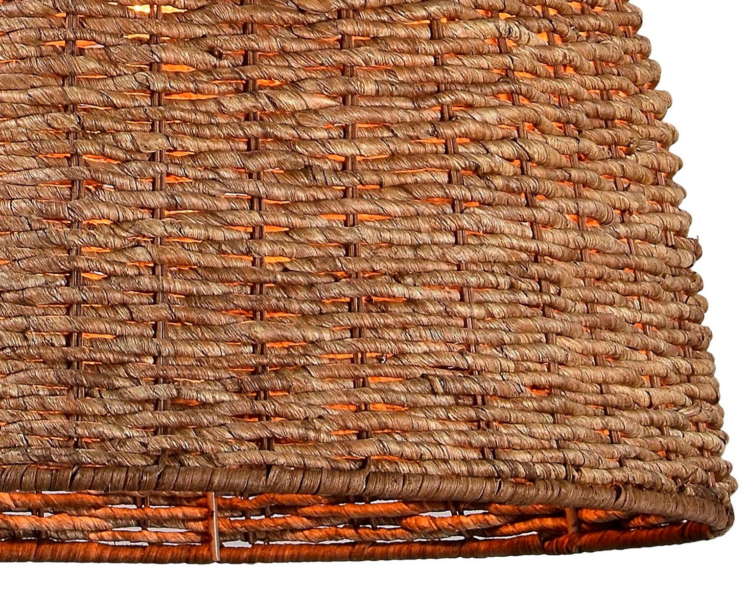 Image 3 Forty West Nevis 18x26.5" Rattan and Metal Pendant more views