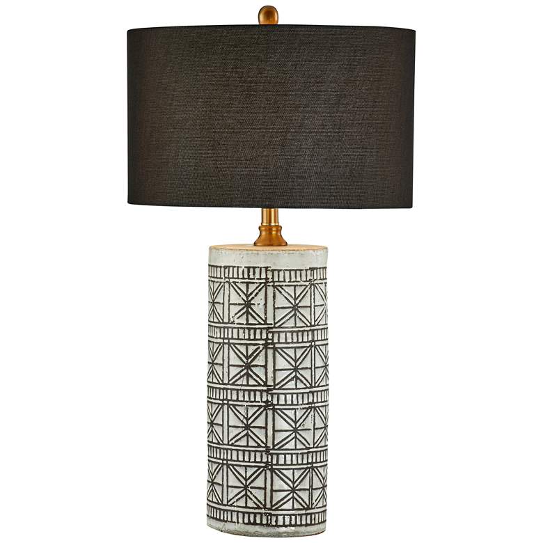 Image 1 Forty West Nikki Black White Ceramic Table Lamp