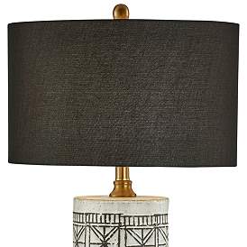 Image3 of Forty West Nikkl Black White Ceramic Table Lamps Set of 2 more views
