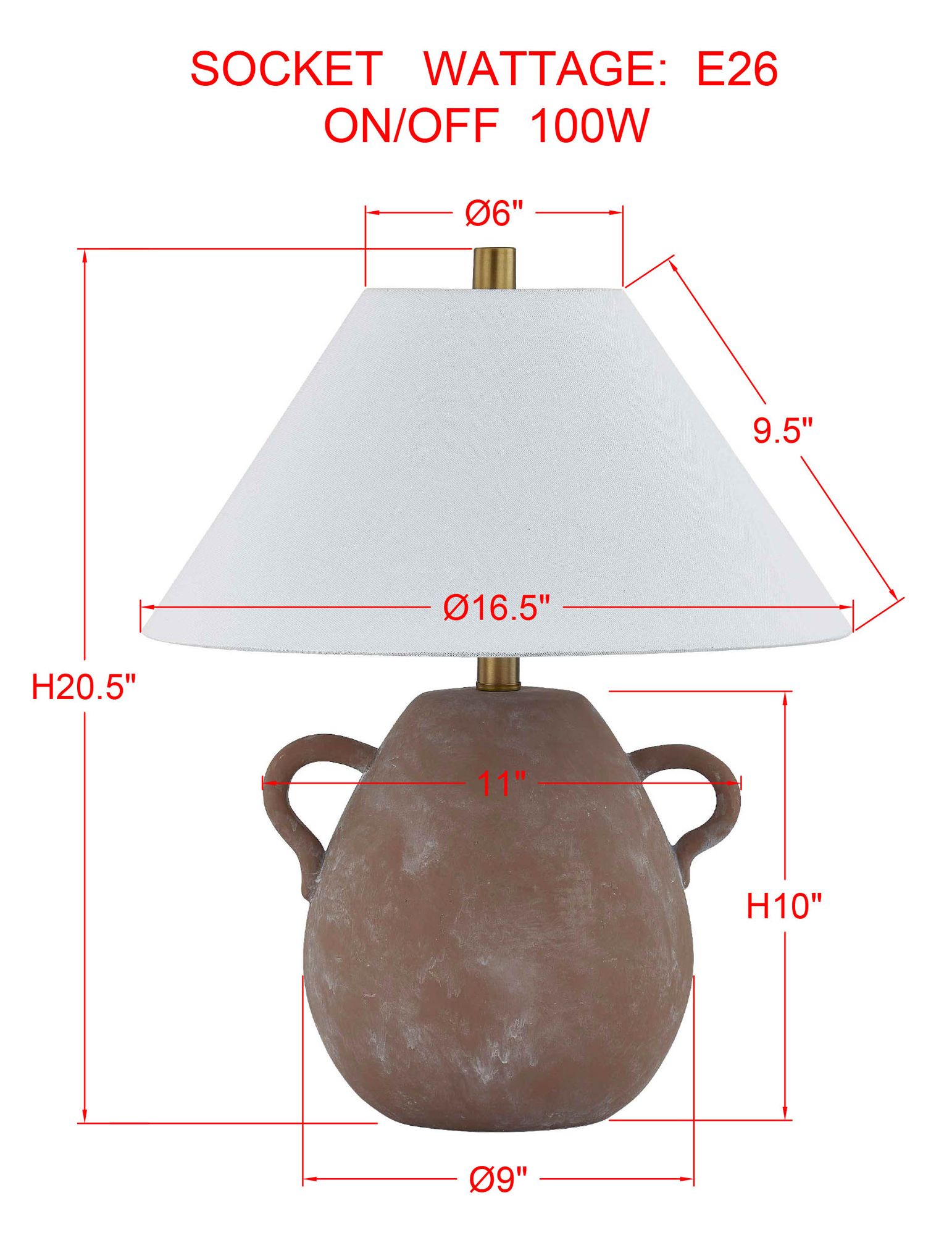 Image 3 Forty West Nina 20.5" Terracotta Table Lamp more views