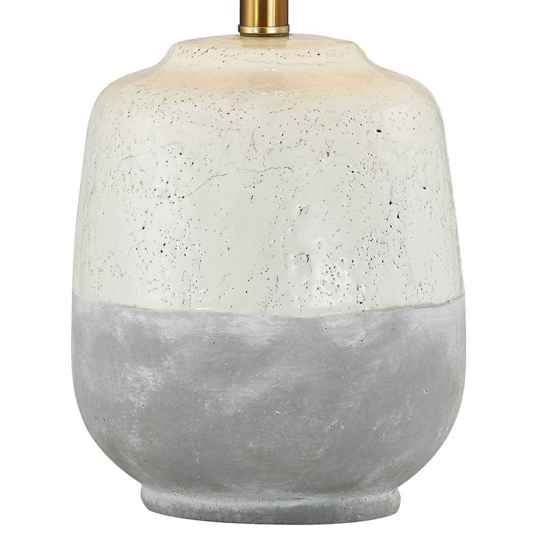 Image 4 Forty West Nova 22" White Gray Ceramic Accent Table Lamps Set of 2 more views