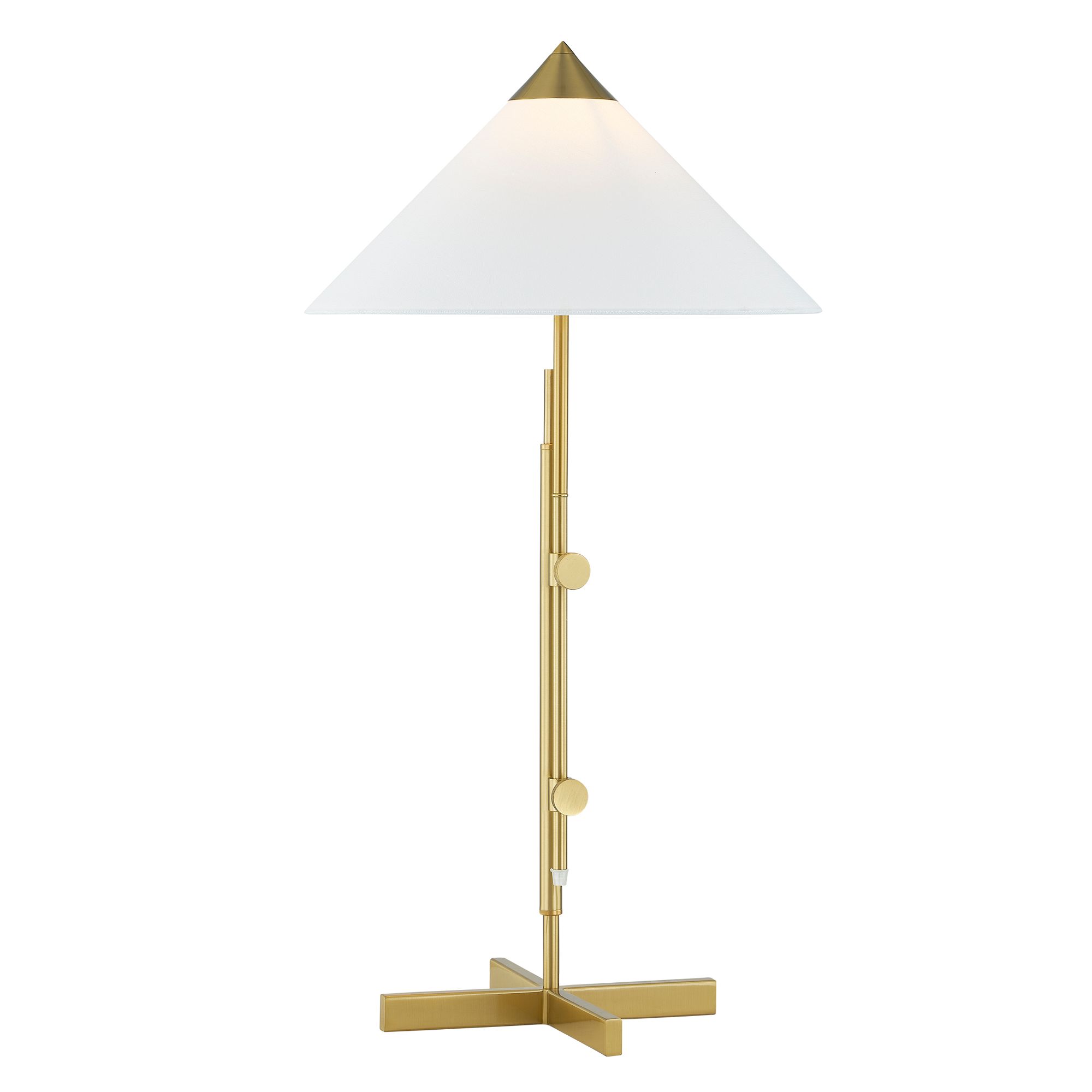 Image 2 Forty West Ollie Brass Adjustable Height Table Lamp more views