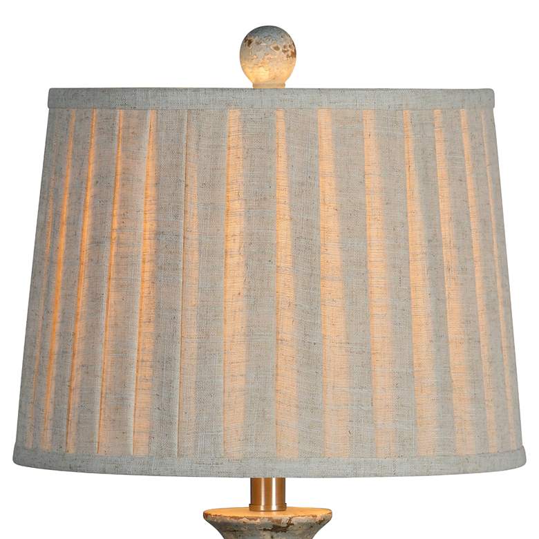 Image 2 Forty West Pearl 28" High Weathered Rustic Blue Table Lamps Set of 2 more views