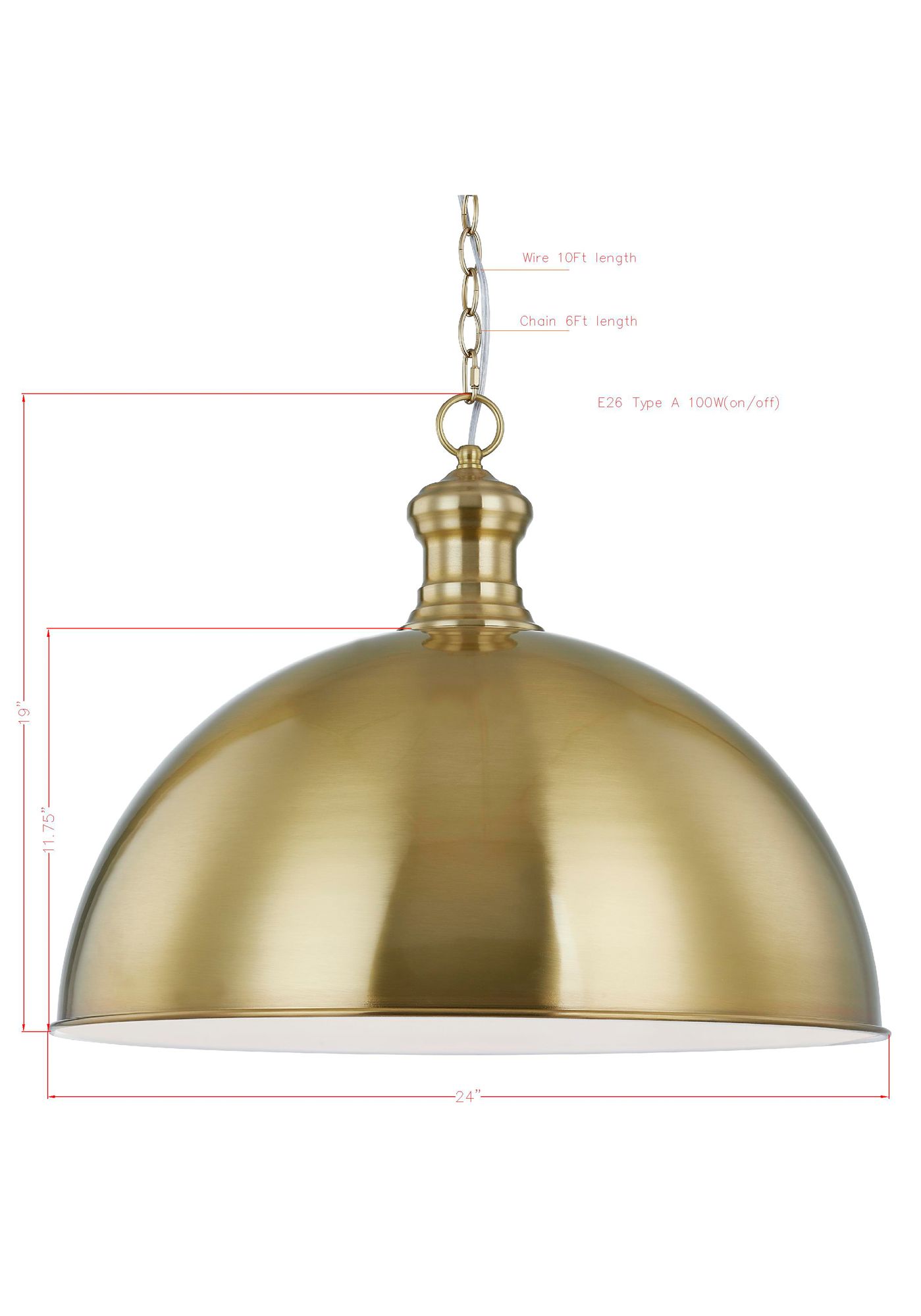 Image 4 Forty West Petra 24x19" Metal Pendant more views