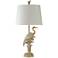 Forty West Porto 36" Faux Wood Coastal Heron Bird Table Lamp