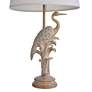 4_Forty West Porto 36" Faux Wood Coastal Heron Bird Table Lamp more views