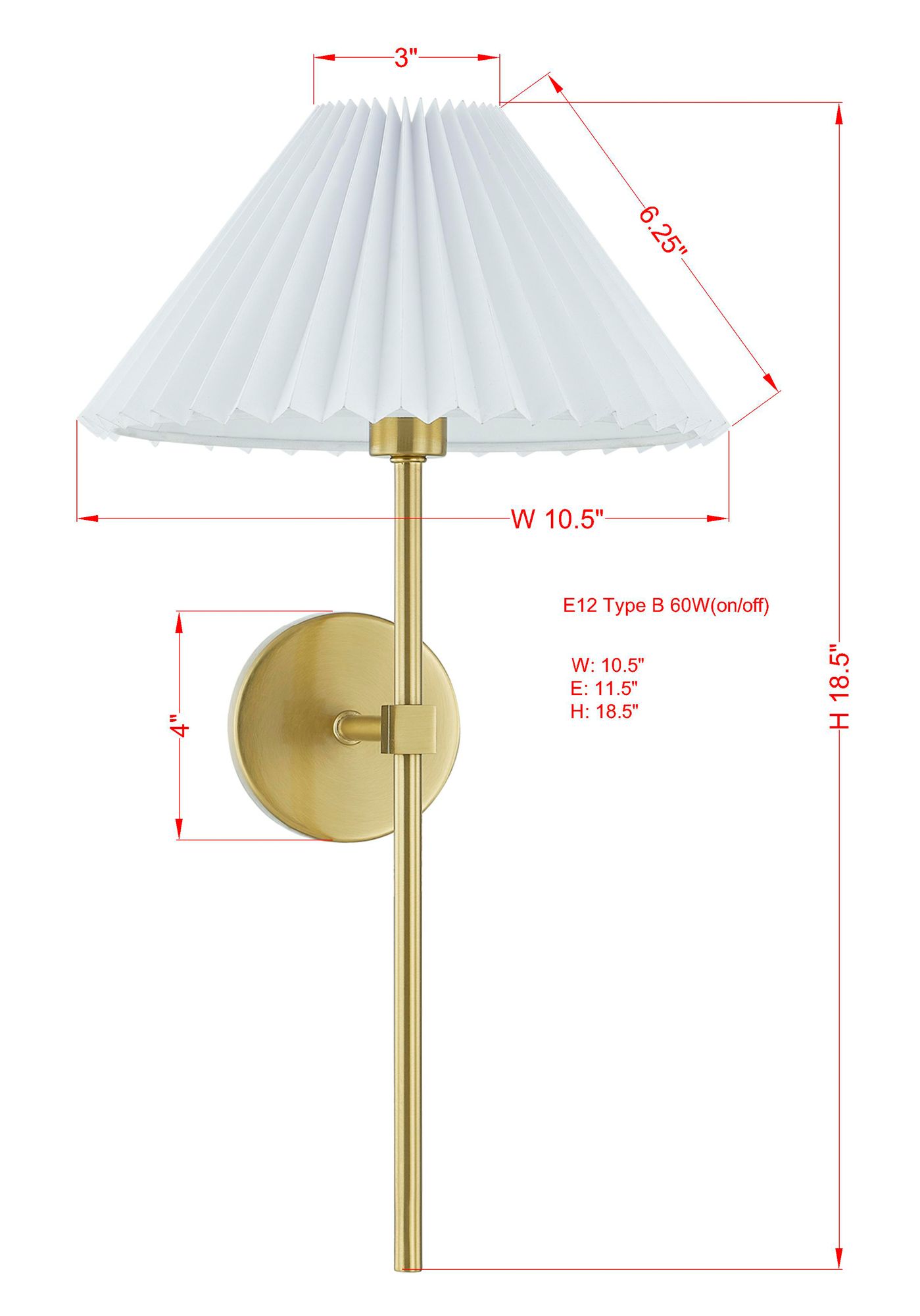 Image 3 Forty West Powell 10.5x18.5" Metal Plug-in Sconce more views
