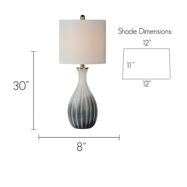 Image 4 Forty West Presley Ombre Gray Vase Table Lamps Set of 2 more views