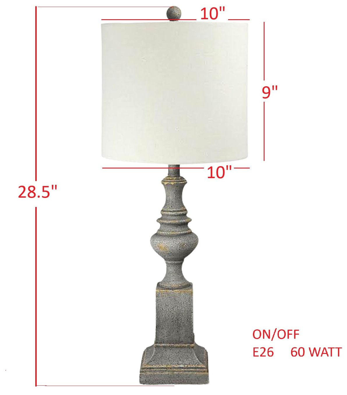 Image 4 Forty West Quentin 28.5" Gray-washed Table Lamp Set of 2 more views