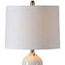 Forty West Rachel Rustic White Gourd Table Lamps Set of 2