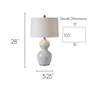 Forty West Rachel Rustic White Gourd Table Lamps Set of 2