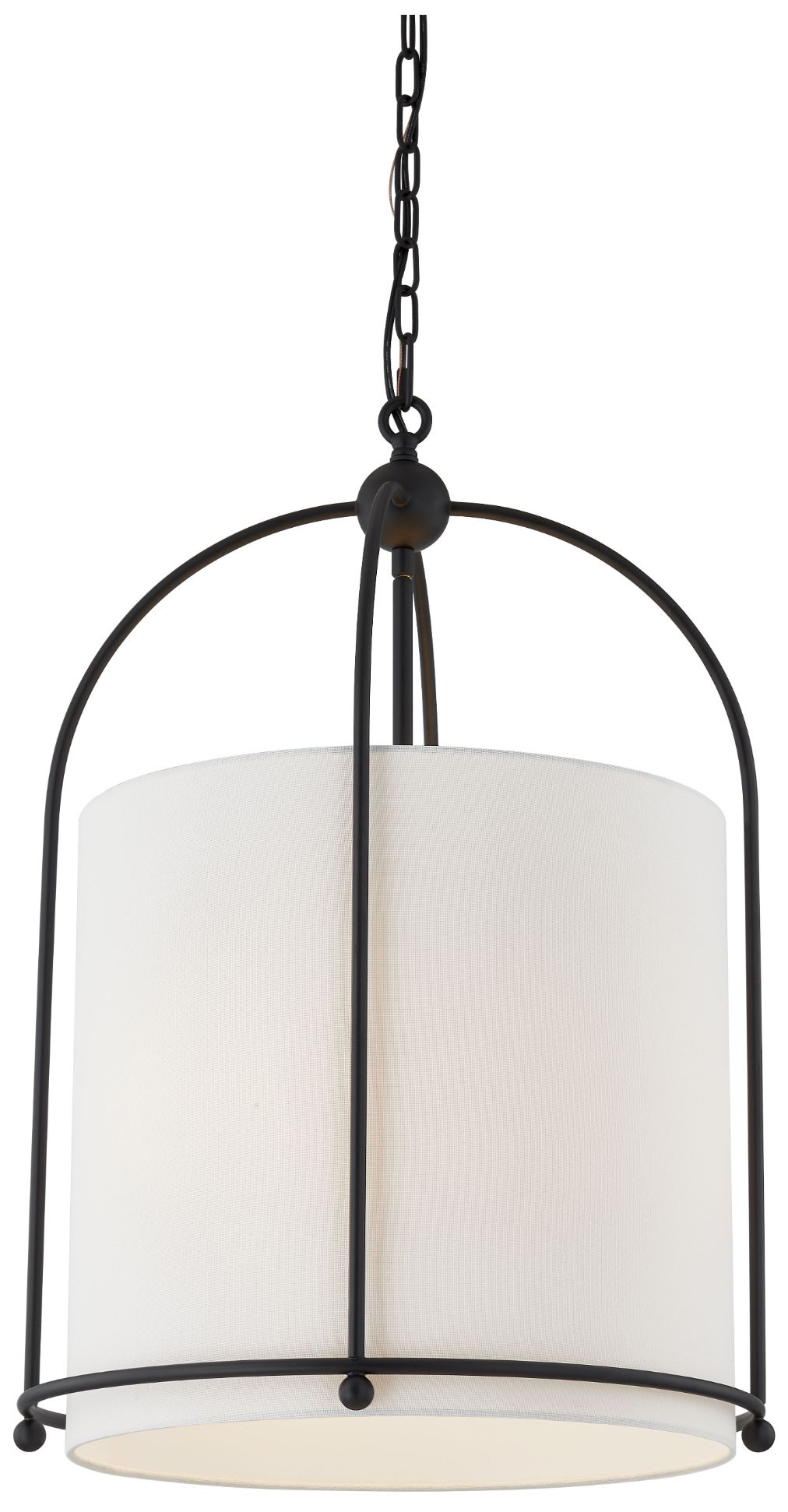 Image 2 Forty West Riggins 18x26.5" Metal Pendant with Fabric Shade more views