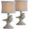 Forty West Robin Blue 12" High Accent Table Lamps Set of 2