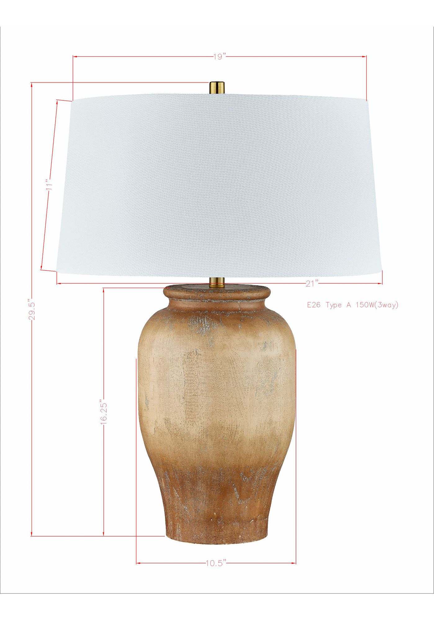 Image 3 Forty West Rocky 29.5" Brown Ombre Table Lamp more views