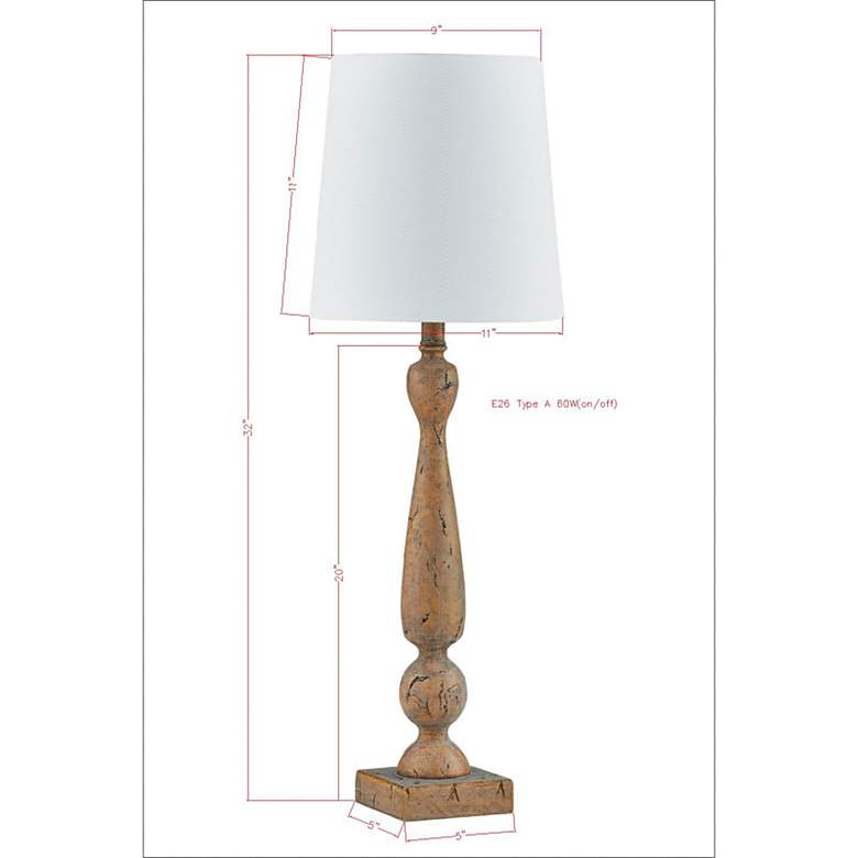 Image 3 Forty West Rodd 32" Brown Buffet Lamp more views