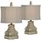 Forty West Roma Distressed Blue Accent Table Lamps Set of 2
