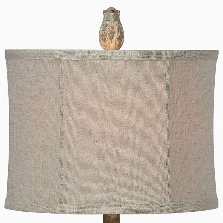 Image 2 Forty West Roma Distressed Blue Accent Table Lamps Set of 2 more views
