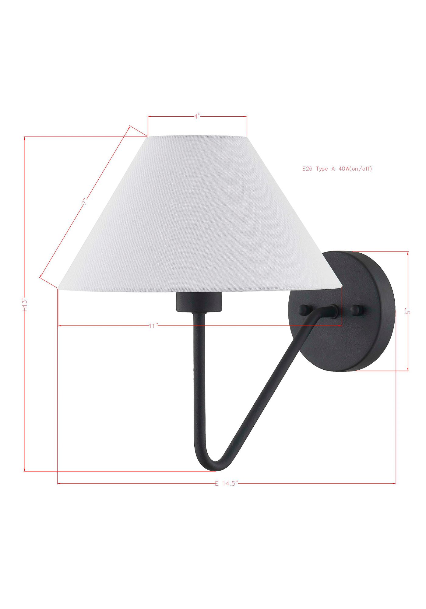 Image 3 Forty West Rowan 11x13" Metal Plug-in Sconce more views