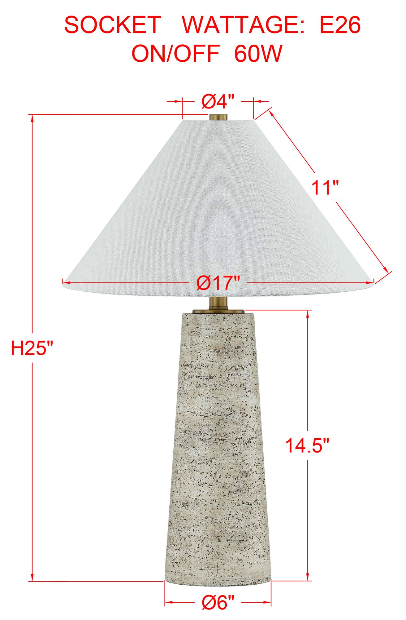 Image 3 Forty West Rudd 25" Resin Table Lamp more views
