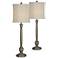 Forty West Ryder 37" Distressed Silver Buffet Table Lamps Set of 2