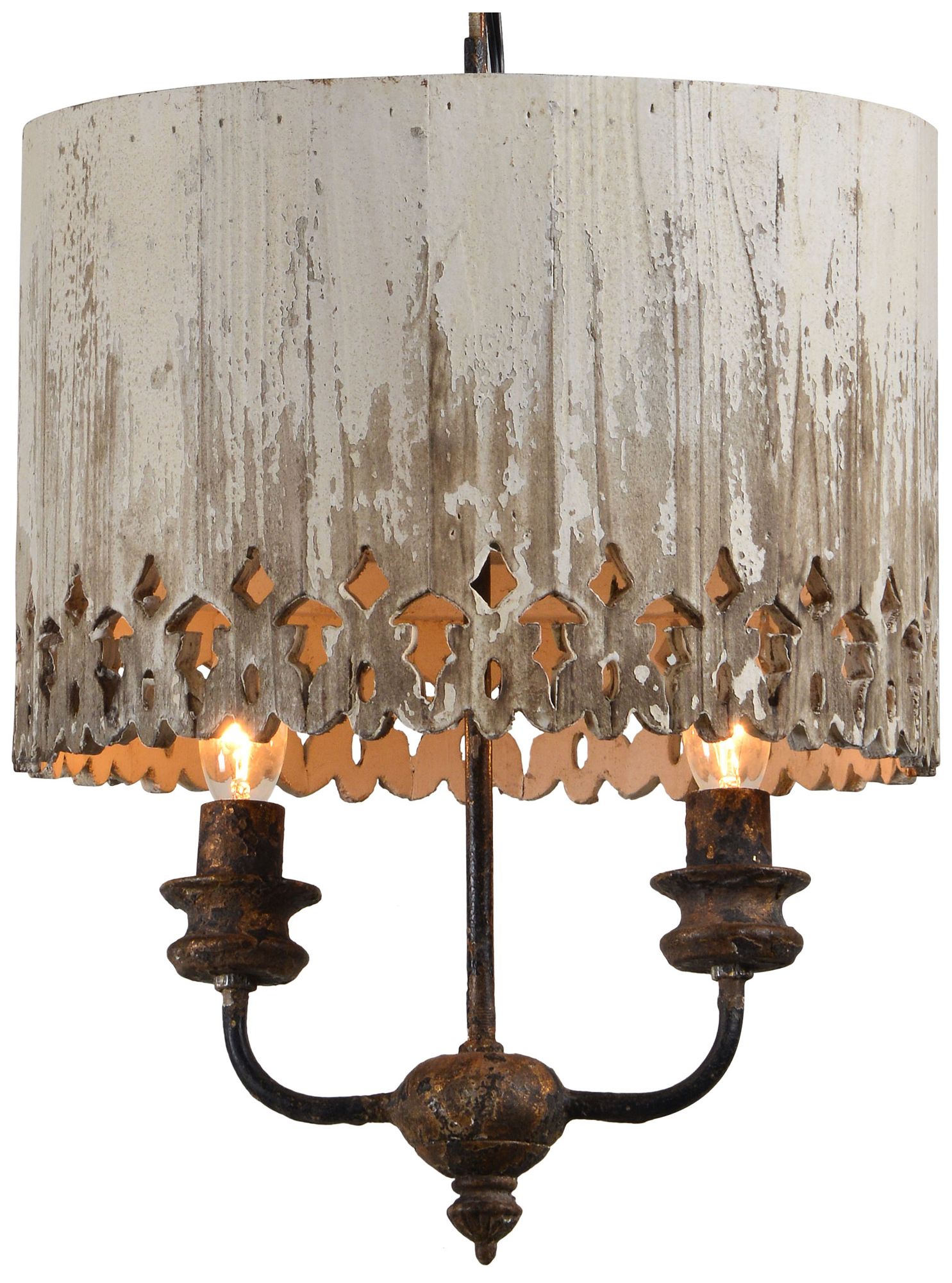 Image 2 Forty West Sadie 13x16.5" Metal and Wood Pendant more views