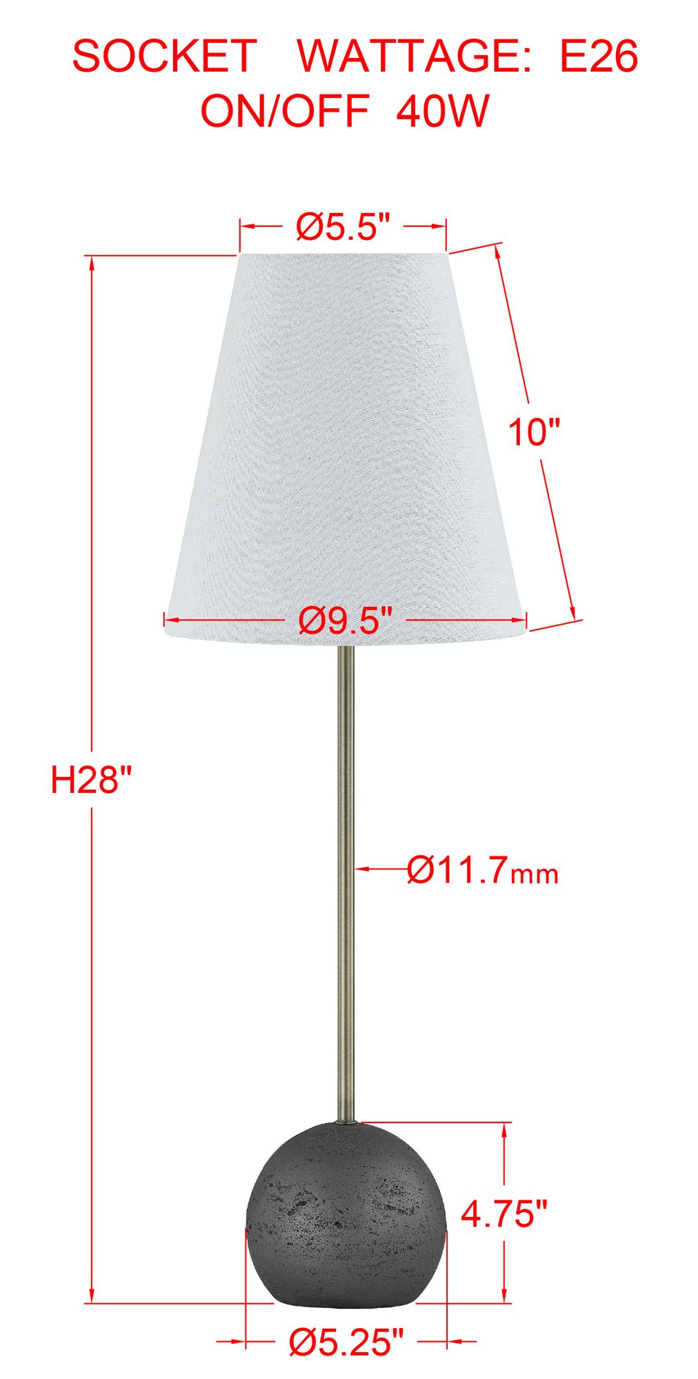 Image 4 Forty West Sawyer 28" Resin + Metal Buffet Lamp more views