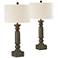 Forty West Sawyer Washed Walnut Table Lamps Set of 2