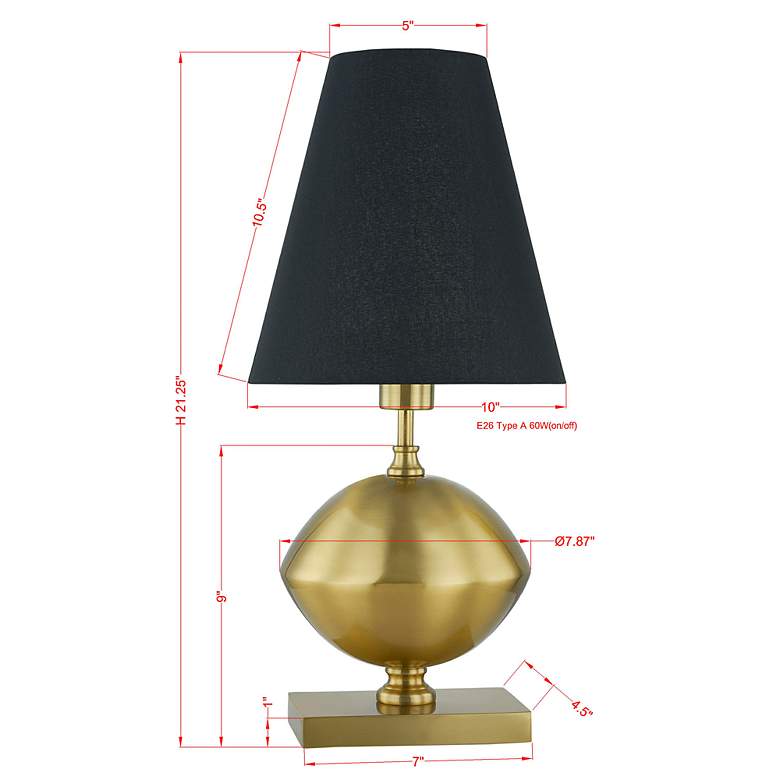 Image 3 Forty West Selma 19.5" Iron Table Lamp more views