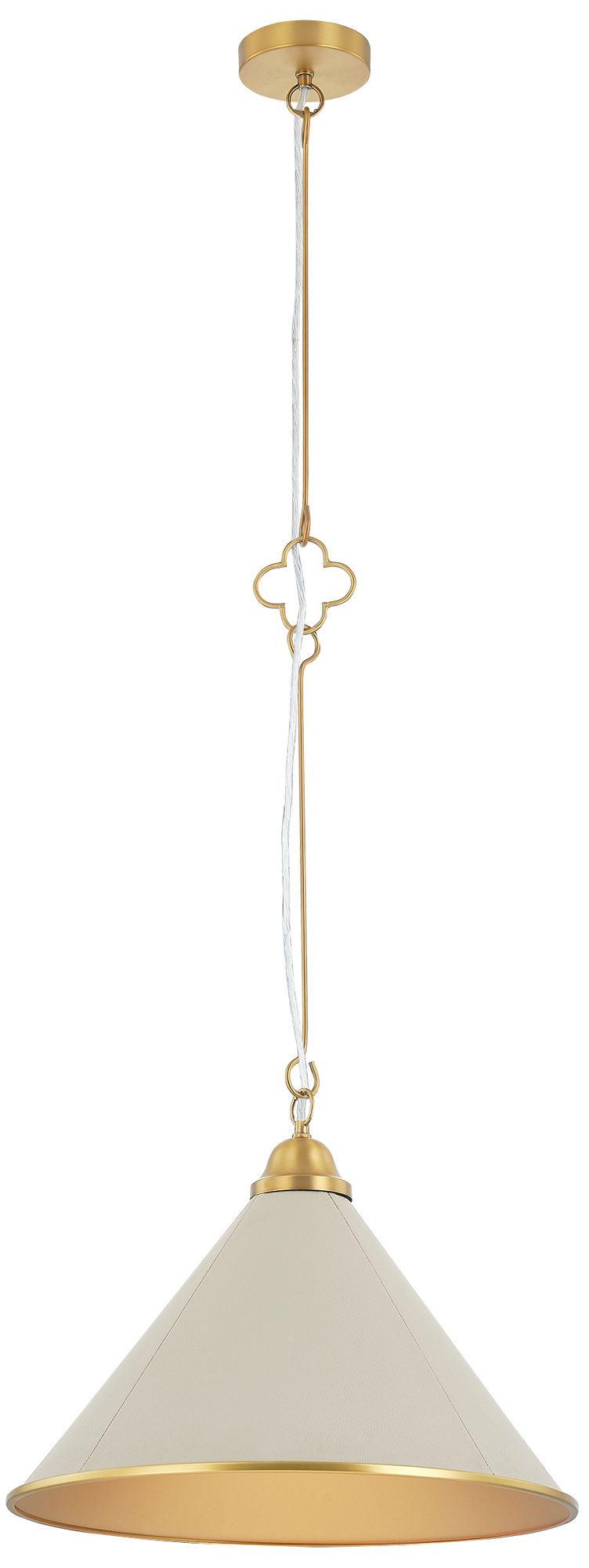 Image 2 Forty West Serena 18x14" Metal and Leather Pendant more views