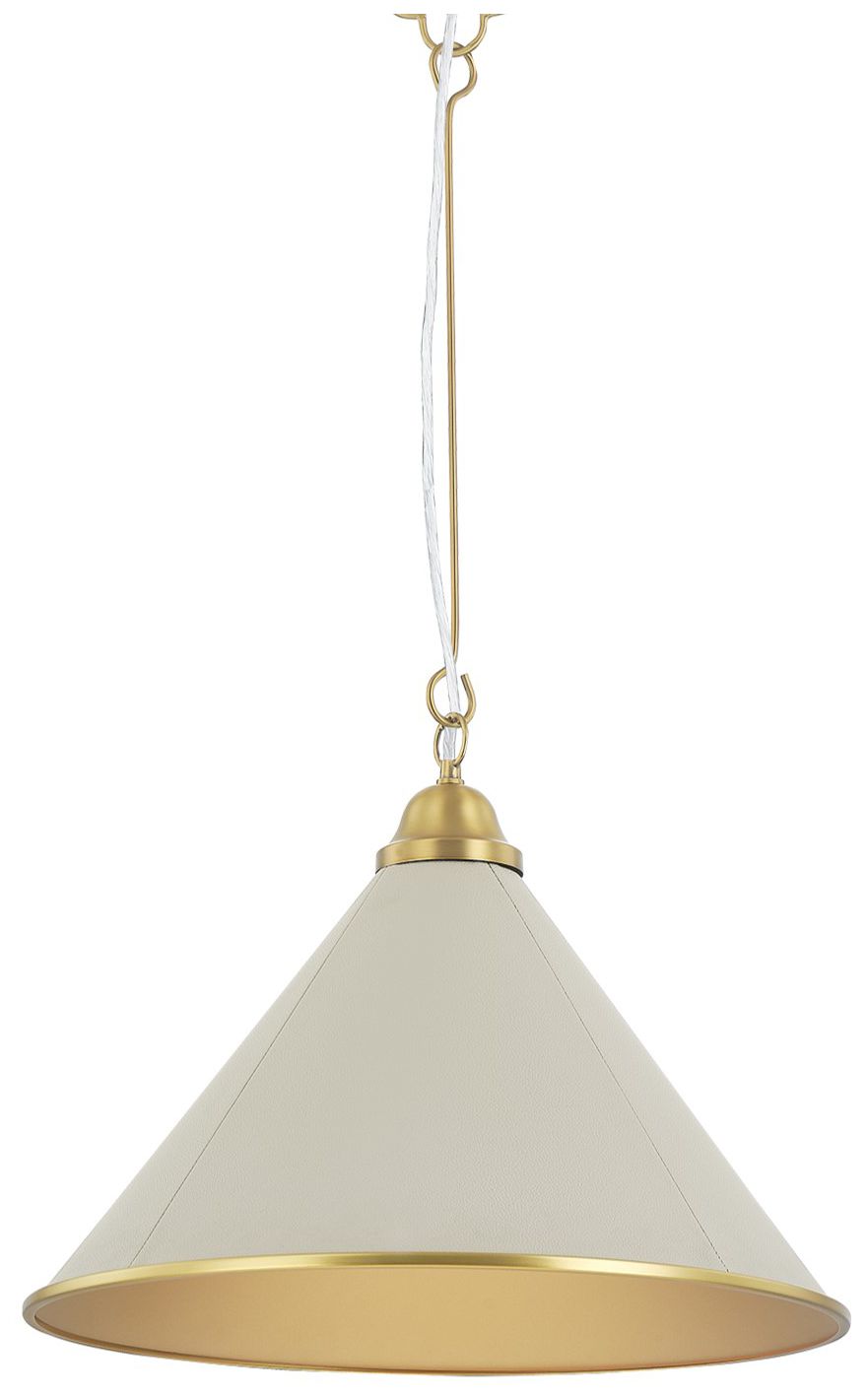 Image 3 Forty West Serena 18x14" Metal and Leather Pendant more views