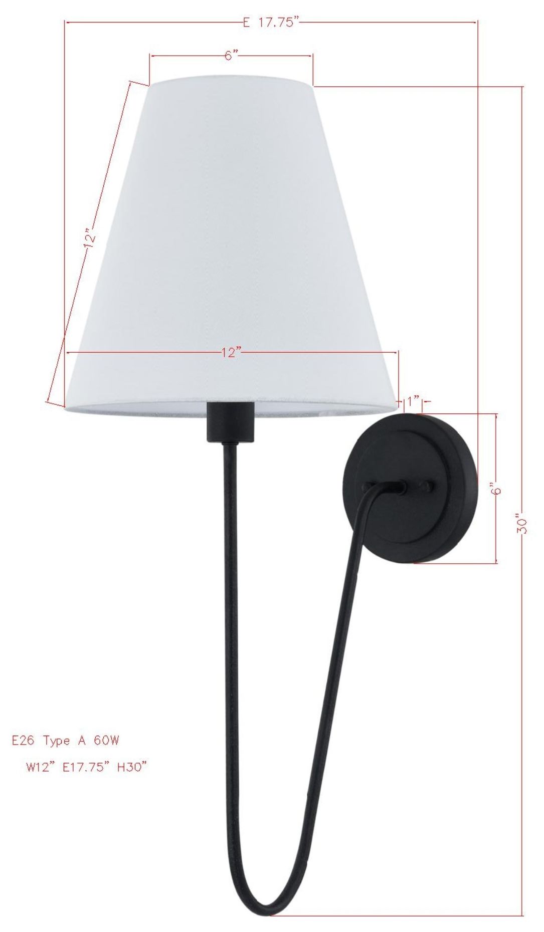 Image 5 Forty West Shae 12x30" Metal Sconce more views