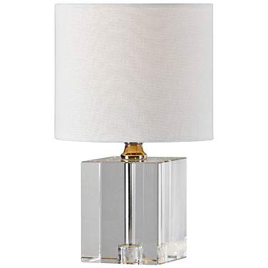 Forty West Sloane 12" High Clear Crystal Accent Table Lamp