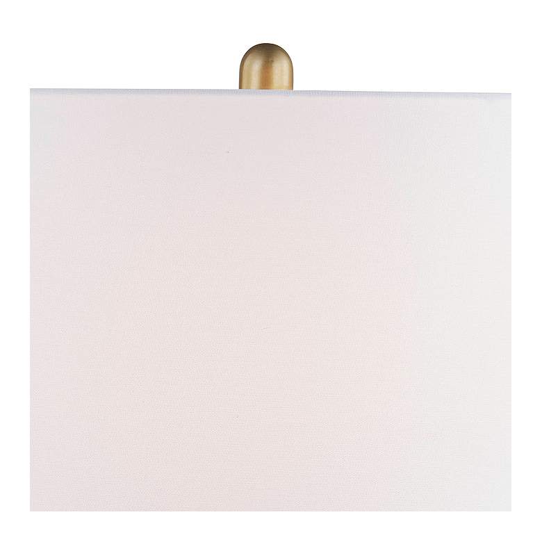 Image 3 Forty West Sorren 26" White Ribbed Ceramic Table Lamps Set of 2 more views