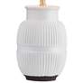 4_Forty West Sorren 26" White Ribbed Ceramic Table Lamps Set of 2 more views