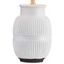Forty West Sorren White Ribbed Ceramic Table Lamps Set of 2