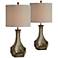 Forty West Stacy Antique Silver Leaf Table Lamps Set of 2