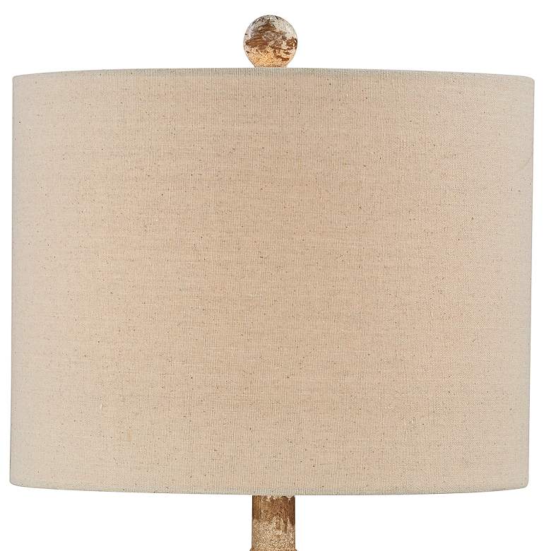 Image 3 Forty West Stevie Distressed Gray Brown Table Lamps Set of 2 more views
