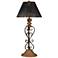 Forty West Stokes Rustic Black and Gold Scroll Table Lamp