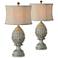 Forty West Susan Distressed Blue Table Lamps Set of 2