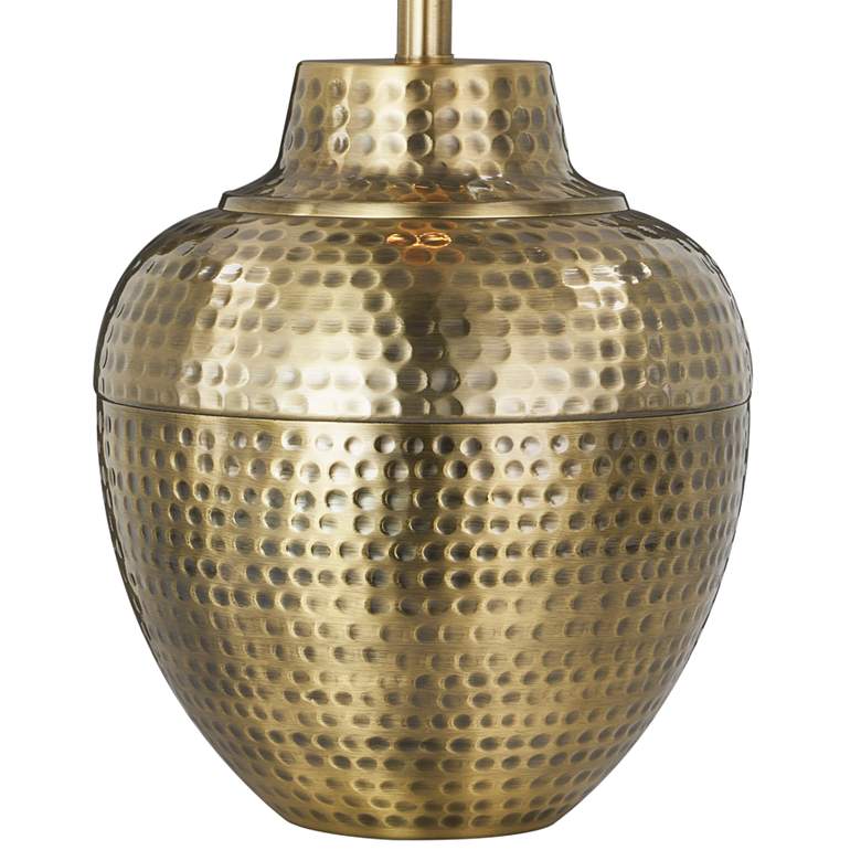 Image 5 Forty West Sydney 27" Antique Brass Hammered Metal Table Lamp more views
