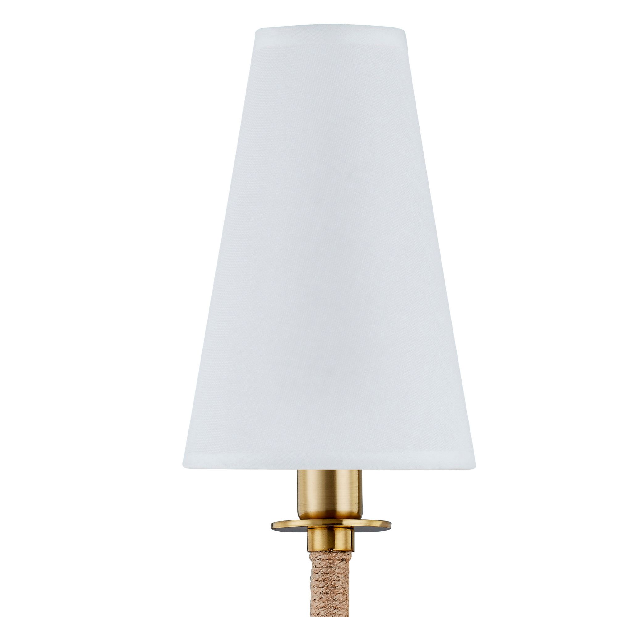 Image 3 Forty West Tatum 4.75x19" Metal and Rattan Plug-in Sconce more views