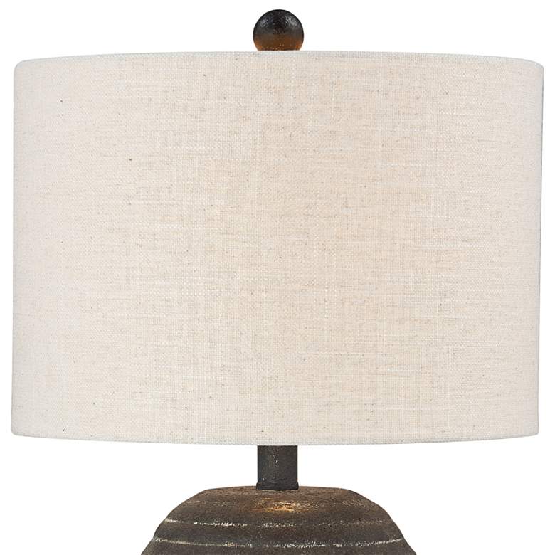 Image 4 Forty West Teddy 24 1/2 inch Rustic Black Accent Table Lamps Set of 2 more views