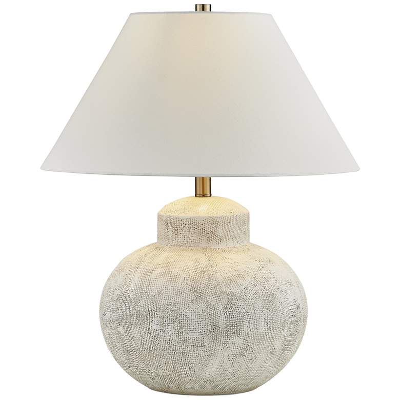 Image 1 Forty West Temple 23" White/Gray Table Lamp